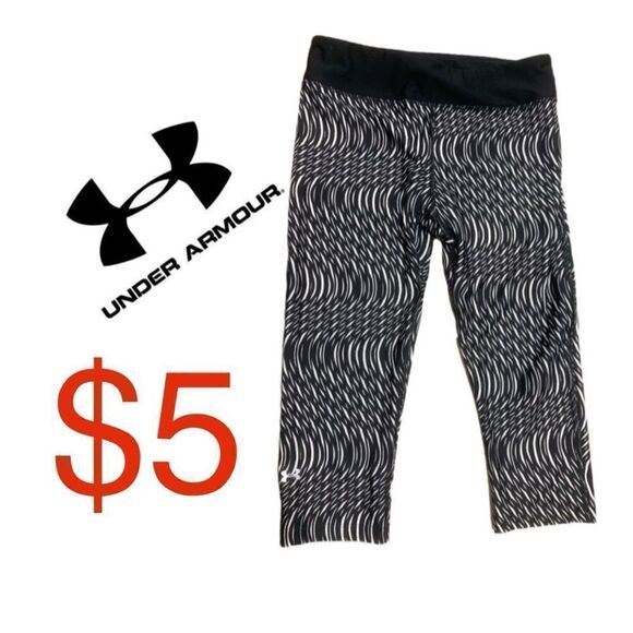 $5 add on item, Under armor heat gear compression capris sz L - Picture 1 of 13